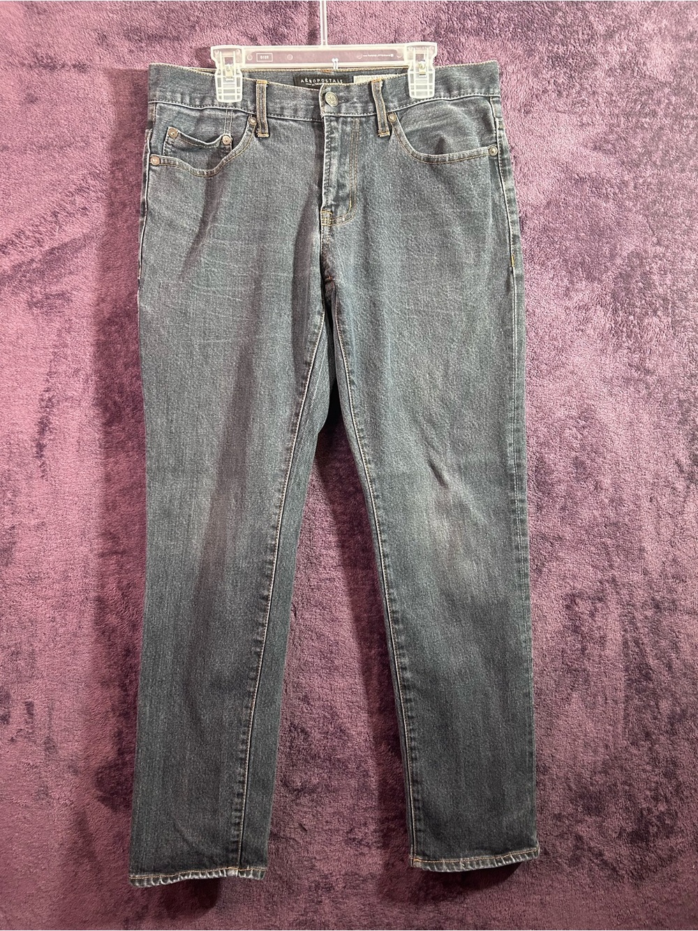 Aeropostale Men's Slim Straight Grey Jeans